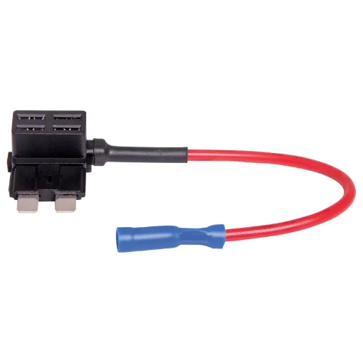 This in-line blade fuse tap is designed to turn one slot into two, allowing you to add a circuit to your vehicle easily. The max installation rating is up to 10 Amps. Blade Type.