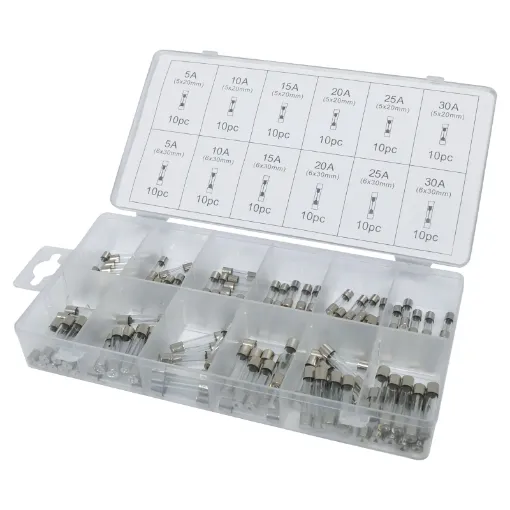 M205 & 3AG 5A, 10A, 15A, 20A, 25A, 30A 10pcs of each.