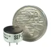 Fully sealed PCB mount piezo. 8mm pin spacing.PCB holes 0.8mm