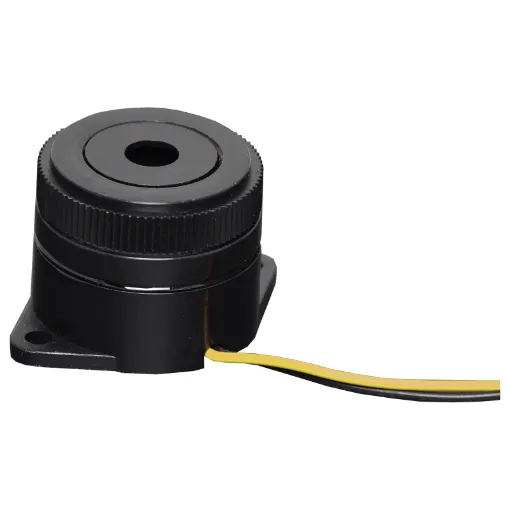 18mm mounting hole. 100mm lead.
SPL output:	90dB @ 30cm
Supply voltage:	1.5-28V DC
Current:	20mA @ 24V DC
Frequency:	3200Hz &plusmn500Hz
Dimensions(mm):	29.5&Oslash x 25H