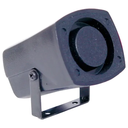 SPL output:	105dB @ 30cm
Supply voltage:	6-16V DC
Current:	150mA @ 12V DC
Frequency:	1500Hz &plusmn 3500Hz
Dimensions(mm):	40H x 44W x 60L