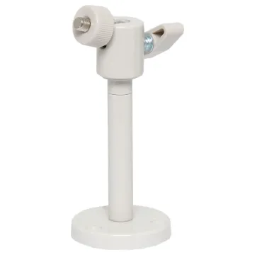 These camera brackets allow the mounting of a CCD camera to a wall. The S 9066 small bracket may be used with the included extension post to extend the mounting height to 110mm.