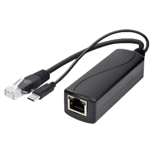 Allows you to power Single Board Computer such as the Raspberry Pi via PoE. USB C 5V output. Eliminates the need for a local power supply. 12V, 15.4W max.