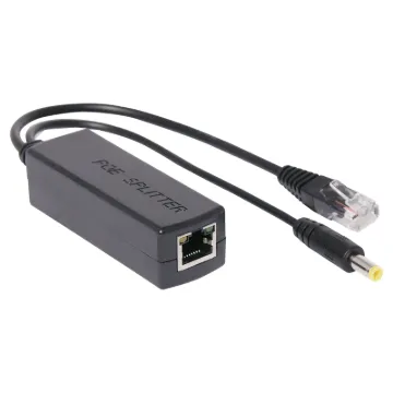 Allows you to power non PoE equipped devices
from a 802.3af Power Over Ethernet RJ45 cable.
Eliminates the need for a power supply at the
camera end of the cable run. 12V, 15.4W max.