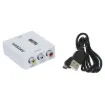 Downscales a VGA signal to a composite video signal for connecting the VGA output of a DVR to a standard monitor input.  Supports resolutions up to 1920 x 1024 @ 60Hz.  No software required. NTSC or PAL switchable.  USB powered.
