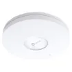 This high performance ceiling mount wireless access point for general corporate Wi-Fi features the latest 802.11ax technologies like 1024 QAM and Long OFDM Symbol, which allows the EAP to boost overall speeds up to 1775 Mbps (1201 Mbps on a 5 GHz band and 574 Mbps on a 2.4 GHz band)