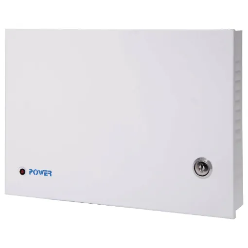 Designed for powering up to a maximum of eighteen 12V DC CCTV cameras. Each output is individually fused and can be set on or off via internal jumpers.