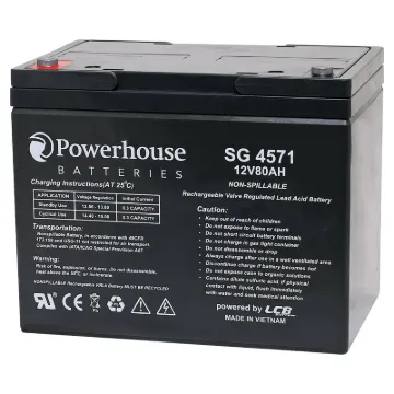 This 12V 80Ah deep cycle battery is a compact battery for powering 12V equipment. Deep cycle sealed lead acid (SLA) batteries are designed for regular discharge.
