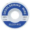 Apply wick to the joint & heat with a soldering iron, capillary action then draws the solder off. 1.5m length.