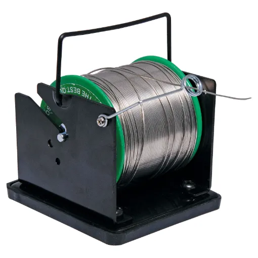 This handy solder roll holder will keep your solder right where you can find it! Accepts 200g and 1kg rolls of solder. Can be mounted on a wall or bench.