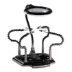 This handy bench top helper features an LED magnifying lamp, plus 4 flexible arms for keeping items in position when working on them, making it ideal for soldering cables, PCBs and a range of hobbyist uses.