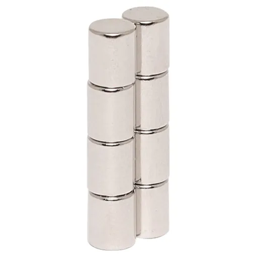 5 x 6mm pack of 8 rare earth magnets. A great size for inserting into 3D printed designs, fridge magnets, magnetic opening cases etc.  Contains neodymium compound combined with ferrite (anisotropic) to give extremely powerful magnetic properties compared to standard ferrite magnets.