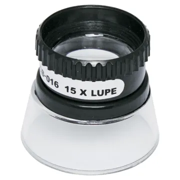 This compact loupe provides a quick way to examine objects up close. Ideal for PCB track inspection, checking for dry joints etc. High 15x magnification.