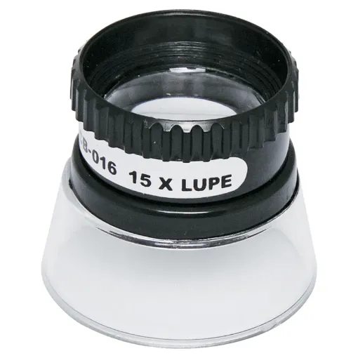 This compact loupe provides a quick way to examine objects up close. Ideal for PCB track inspection, checking for dry joints etc. High 15x magnification.