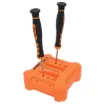 Allows you to easily magnetise your screwdrivers for easier handling of tiny screws. Or alternatively demagnetise your tools for use near sensitive equipment such as hard drives. Simply run the screwdriver end from side to side to magnetise or demagnetise.