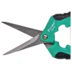Proskit SR-330 snips are super sharp stainless steel scissors suitable for cutting cloth, carpet, linoleum, leather, cardboard, tin plate, foam rubber, ribbon cable etc. 

Includes safety latch. Length 160mm.