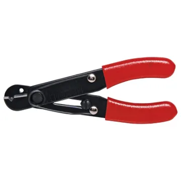 Simple and easy to use.  Jaws incorporate cutting and stripping blade.  With hardened jaws.