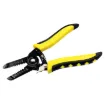 These hardened carbon steel wire strippers are designed to strip 10-22AWG (0.3-5mm2) stranded and 14-24AWG solid core cable. Spring loaded with locking clip.