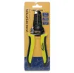 These hardened carbon steel wire strippers are designed to strip 10-22AWG (0.3-5mm2) stranded and 14-24AWG solid core cable. Spring loaded with locking clip.
