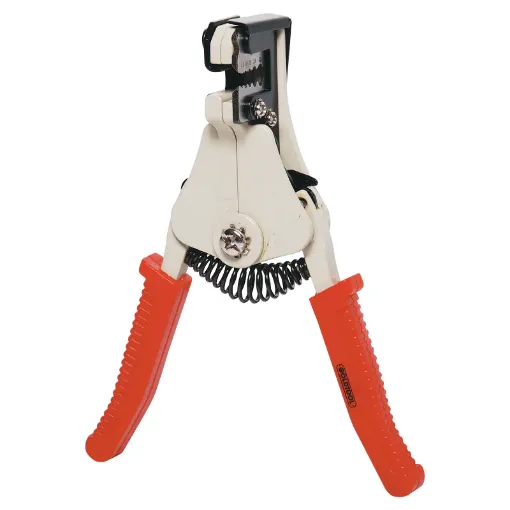 Back by popular demand! These easy squeeze, spring loaded, auto wire strippers will remove insulation on cabling up to 3.2mm2 conductor area. Jaws suit five wire sizes 1.0, 1.6, 2.0, 2.6, 3.2mm2.