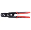 Steel crimp tool suitable for uninsulated lugs and Anderson plugs. Ideal for heavy duty wiring in automotive and solar power systems. Suits uninsulated lugs up to 35mm2 conductor area