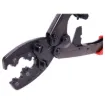 Steel crimp tool suitable for uninsulated lugs and Anderson plugs. Ideal for heavy duty wiring in automotive and solar power systems. Suits uninsulated lugs up to 35mm2 conductor area