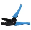 Heavy duty, all metal ratchet crimp tool designed specifically for terminating industry standard MC-4 style solar connectors.