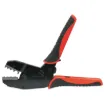 This heavy duty ratchet crimping tool suits Anderson DC connectors up to SB50 size and heavy duty uninsulated battery lugs. Ideal for making custom DC power cables.  Features cushioned plastic grips and ratchet release lever.