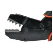 This heavy duty ratchet crimping tool suits Anderson DC connectors up to SB50 size and heavy duty uninsulated battery lugs. Ideal for making custom DC power cables.  Features cushioned plastic grips and ratchet release lever.