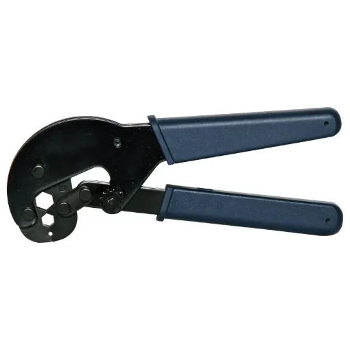 Suitable for crimping RG6 (see P 0481A F-type Coaxial) / RG11 / RG59 / RG214 size connectors. Adjustable crimp tension. Heavy duty all metal construction.