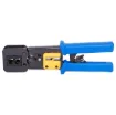 Suitable for use with P 1386 and P 1389 solid core through wire modular crimp plugs. Crimps and trims ends in one motion. All-steel design is sure to provide many years of reliable use. Fully adjustable.