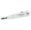 This tool is used for seating wire into KRONE and 110 style terminal blocks. With built in wire removal finger.