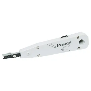 This tool is used for seating wire into KRONE and 110 style terminal blocks. With built in wire removal finger.