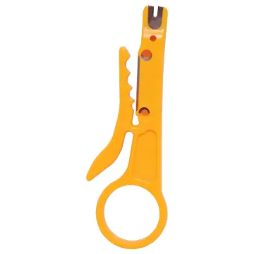 Used for seating wire into KRONE style 66, 110/88 terminal blocks. Includes a handy wire stripper for cat 5 cable.