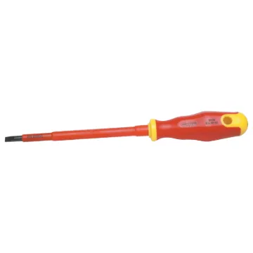 A must for people who service 240V appliances. Rated at 1000V with insulated shaft. Super comfortable rubberised grip. Heat treated chrome vanadium tips for long life.