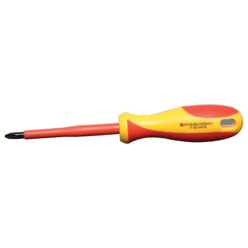 A must for people who service 240V appliances. Rated at 1000V with insulated shaft. Super comfortable rubberised grip. Heat treated chrome vanadium tips for long life.
