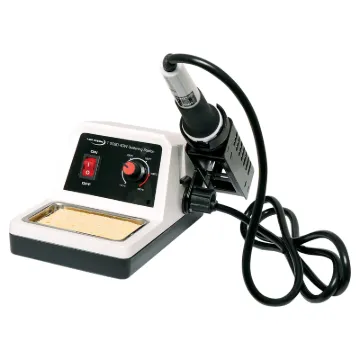 The perfect balance of value and power for the beginner or hobby user, this compact electric soldering station provides temperature adjustability and a comfortable non-slip handle. Ideal choice for schools, electronics learning labs and community classes. Fitted with 1.0mm fine round tip.