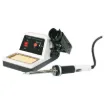 The perfect balance of value and power for the beginner or hobby user, this compact electric soldering station provides temperature adjustability and a comfortable non-slip handle. Ideal choice for schools, electronics learning labs and community classes. Fitted with 1.0mm fine round tip.