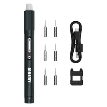 This USB rechargeable electronic screwdriver features a fully adjustable torque drive for fast and accurate driving of precision screws such as those found in modern high tech devices.
