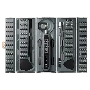 The Jakemy JM-8193 is an electronic screwdriver set suitable for various tasks, from home repairs to professional maintenance. The multifunctional handle offers three-speed torque options suitable for modern high tech devices.