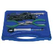 A handy all in one electric soldering iron starter kit for the student, beginner or for that occasional repair job.