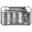 A handy kit containing a huge variety of driver 4x28mm driver bits, double ended opening tools, spudger, curved tip tweezers and flexible drive extension.