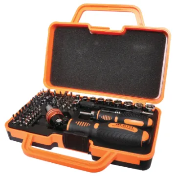 Superb quality ratchet driver with a wide selection of bits for most electronic jobs. Includes both a 1/4” adjustable angle (<90°) ratchet handle and a smaller 4mm ratchet handle. Great for the home handyman or enthusiast. It features a comfortable soft rubber handle for all day use.