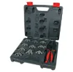 A unique ratchet crimping kit supplied with 10 sets of crimping jaws. Each jaw pair slides into the crimper and is held in place by magnets - no fiddly screws or tricky alignment required.