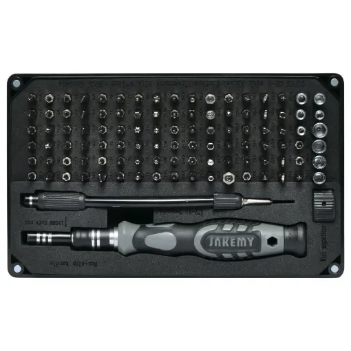 A handy kit containing a 106 pieces so you can have the best tool set to handle daily repair, including mobile phone, PC, laptop, camera, precision digital products, household products, etc.