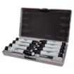 Precision screwdrivers with rotating ball bearing top ferrule for ease of use. Contains 5 flat blade and 3 phillips head drivers. Supplied in a robust carry case. Ideal for telecommunications gear, laptop computers or similar equipment.