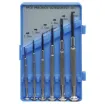 6 Piece. All drivers flat blade type with serrated grips and rotating top ferrule.