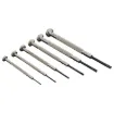 6 Piece. All drivers flat blade type with serrated grips and rotating top ferrule.