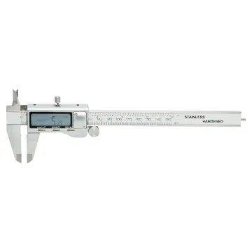 High quality metal calipers for precision measuring with ease. 150mm capability, suitable for measuring internal, external and depth dimensions. Fitted with easy to read LCD allowing measurements within 0.01mm or 0.0005".