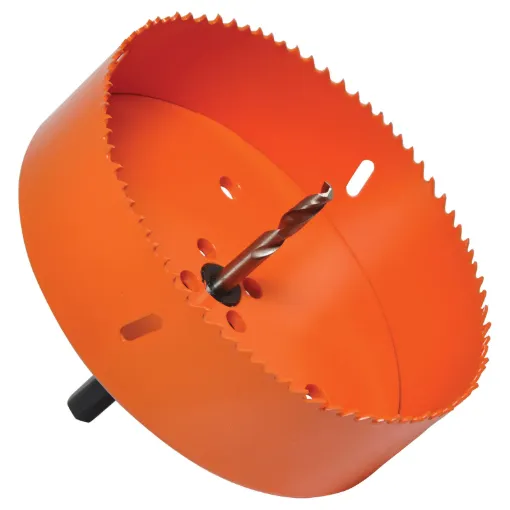 High speed steel holesaw cuts a precise neat 140mm hole into 13mm Plasterboard, Plywood, Acrylic sheet, etc. (Not recommended for cutting metal) Suitable for both battery and electric power drills with a standard 3/8&quot chuck. 

Exact size for our One-